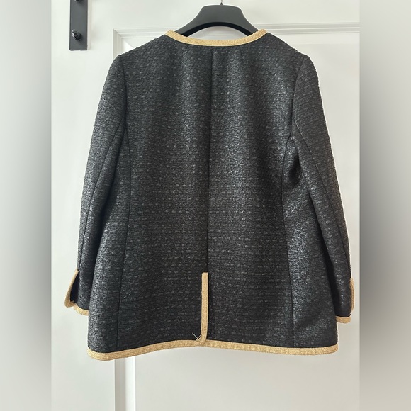 J. Crew NEW WITH TAGS black lacquered tweed jacket, 4 - Picture 7 of 10
